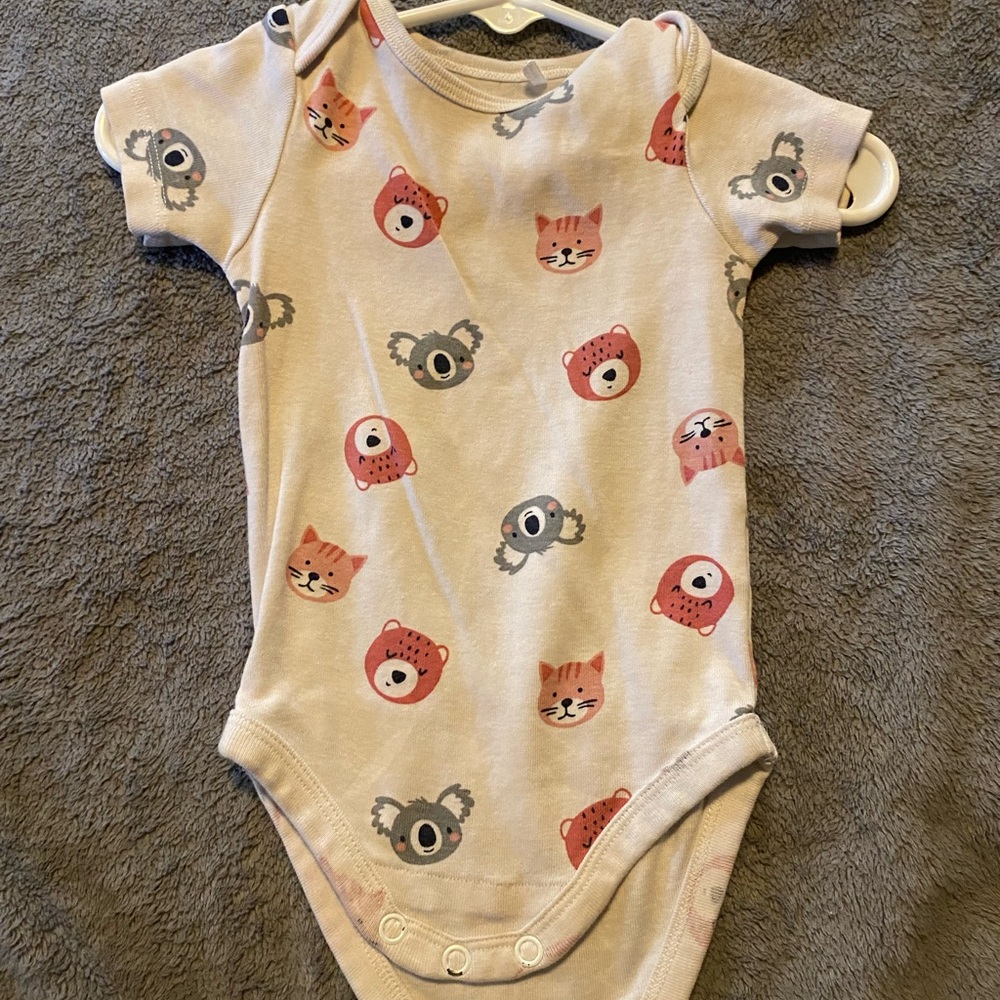 Adorable Animal Print Kids One Piece - Beige